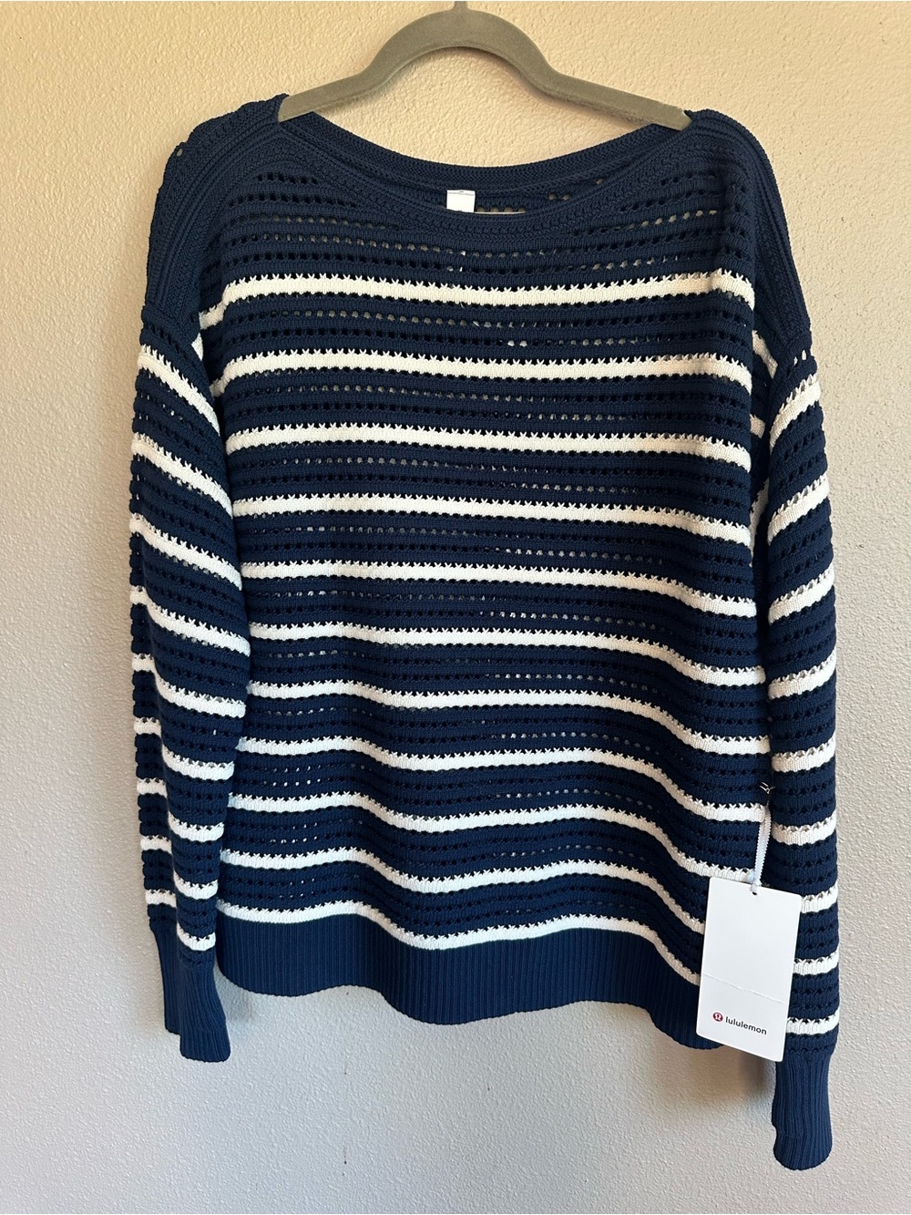 Lululemon Cotton Crochet Mesh Pullover